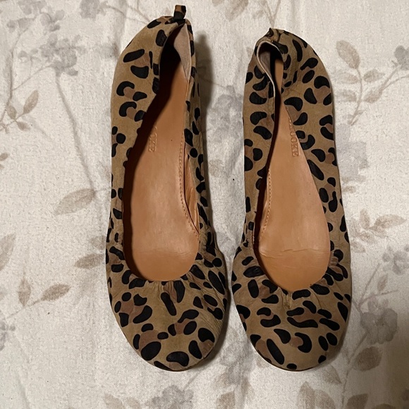 Audrey Brooke Shoes - Leather leopard Slip On Loafers 9.5